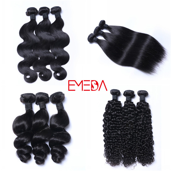 Natural raw virgin mink brazilian remy kinky curly human hair weave extension bundles weft YL235